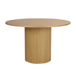 Apvalus valgomojo stalas SF320, ąžuolo, 120x120x75 cm