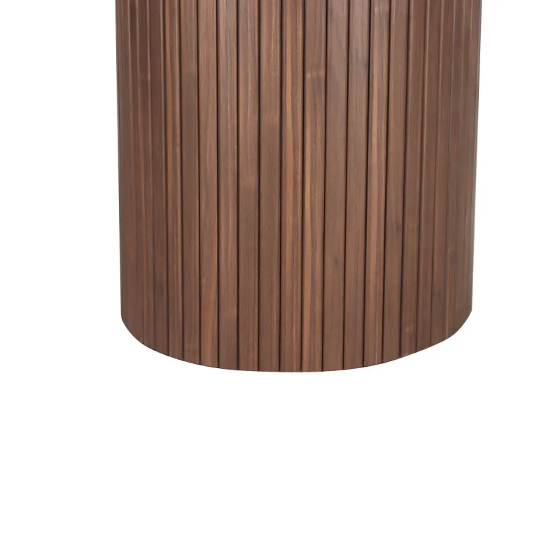 Apvalus valgomojo stalas SF320, riešutmedžio, 120x120x75 cm