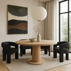 Minkšta kėdė LEITH, juoda, 62x58x75 cm