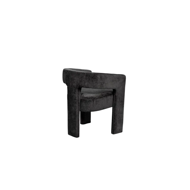 Minkšta kėdė LEITH, black, 62x58x75 cm