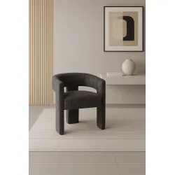 Minkšta kėdė LEITH, black, 62x58x75 cm