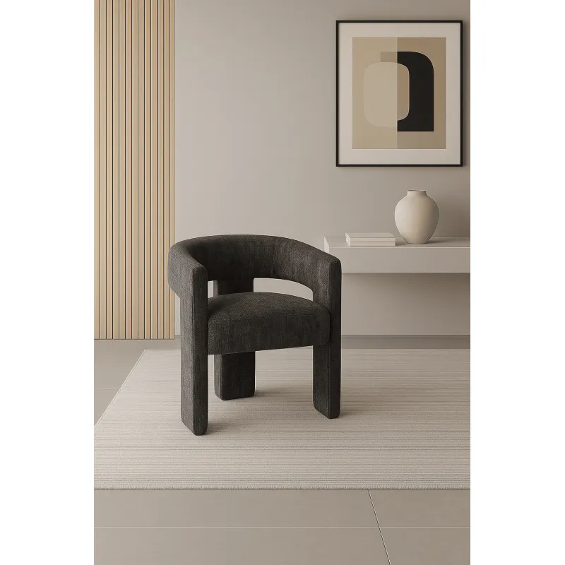 Minkšta kėdė LEITH, black, 62x58x75 cm