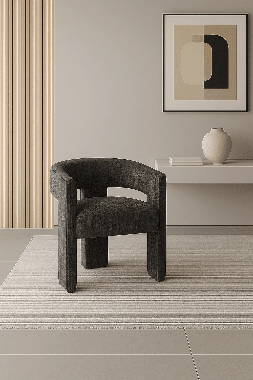 Minkšta kėdė LEITH, black, 62x58x75 cm