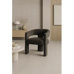 Minkšta kėdė LEITH, black, 62x58x75 cm