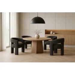 Minkšta kėdė LEITH, black, 62x58x75 cm