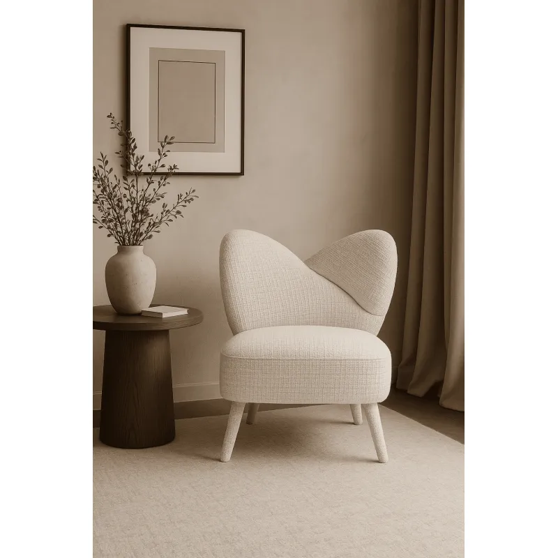 Fotelis LEITH, beige, 76x81x86 cm