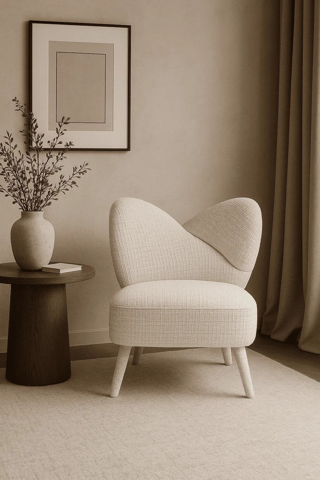 Fotelis LEITH, beige, 76x81x86 cm