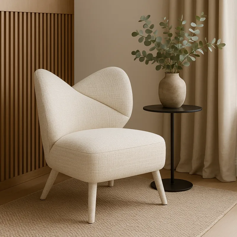 Fotelis LEITH, beige, 76x81x86 cm