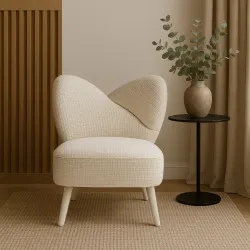Fotelis LEITH, beige, 76x81x86 cm