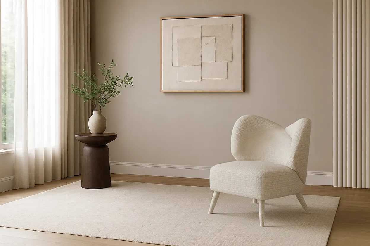 Fotelis LEITH, beige, 76x81x86 cm
