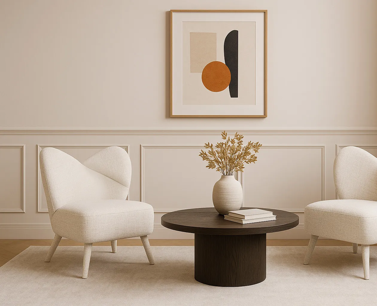 Fotelis LEITH, beige, 76x81x86 cm
