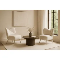 Fotelis LEITH, beige, 76x81x86 cm