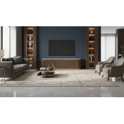 TV spintelė STILI, riešutmedžio, 200x40x50 cm
