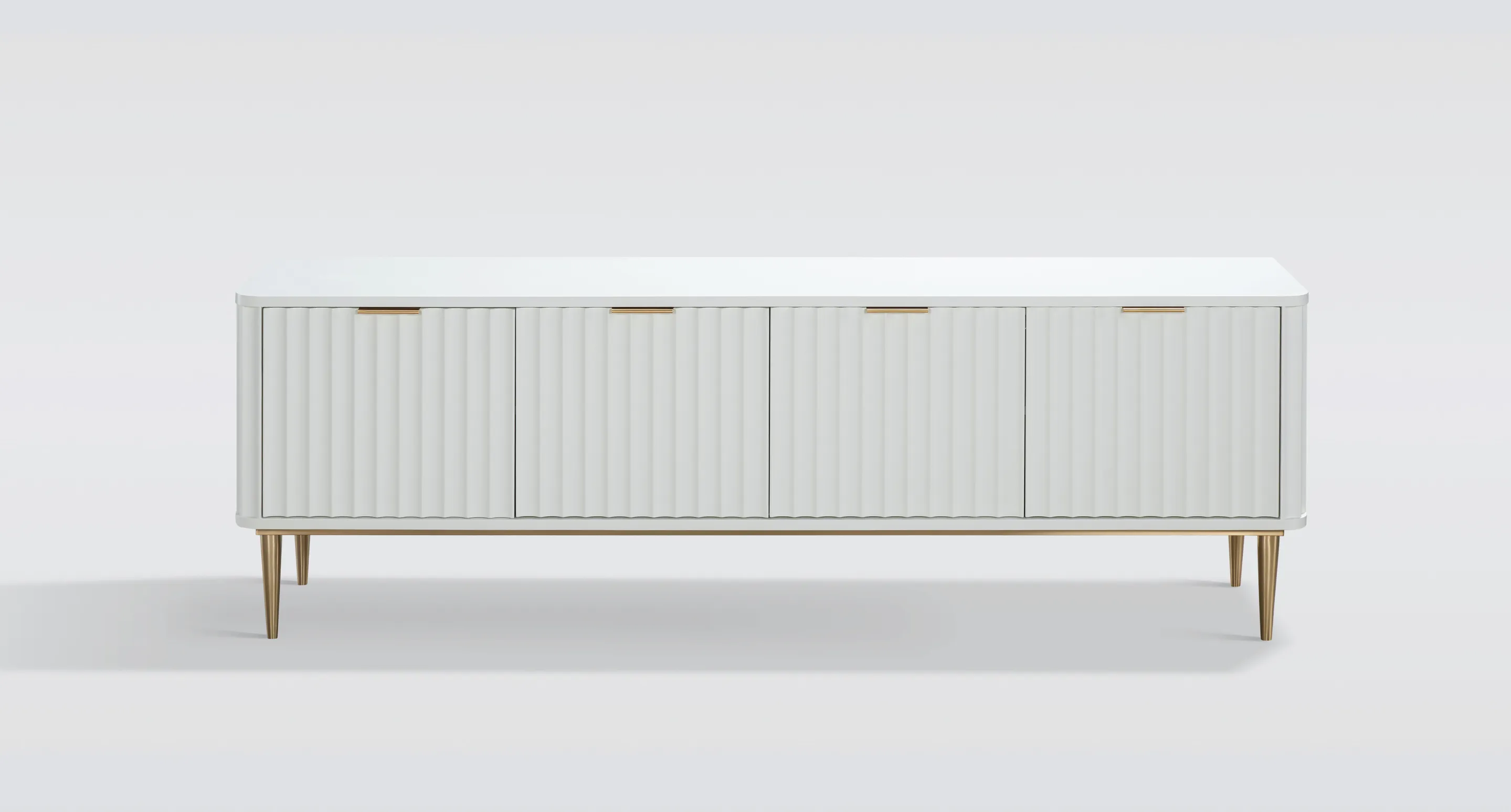 TV spintelė STILI, balta-ecru, 200x40x55 cm