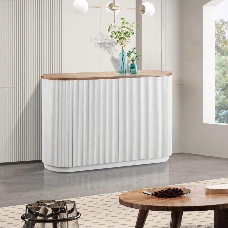 Spintelė STILI, balta-ecru, 120x40x86 cm