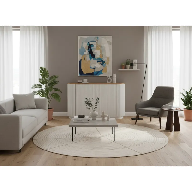 Spintelė STILI, balta-ecru, 120x40x86 cm