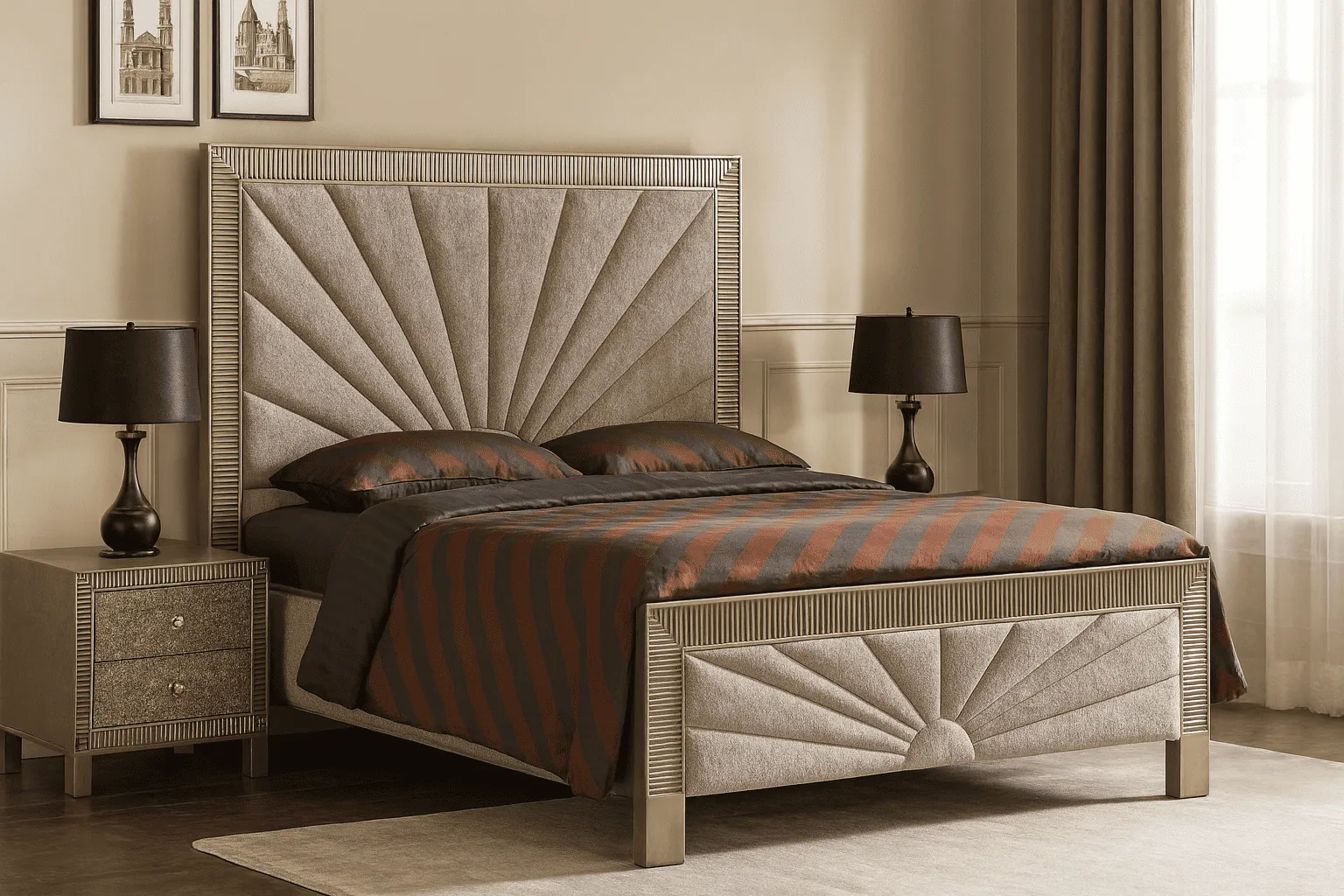 Lova 160 cm STILI Q, 166x210x138 cm