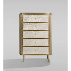 Komoda STILI, aukso, 80x40x120 cm
