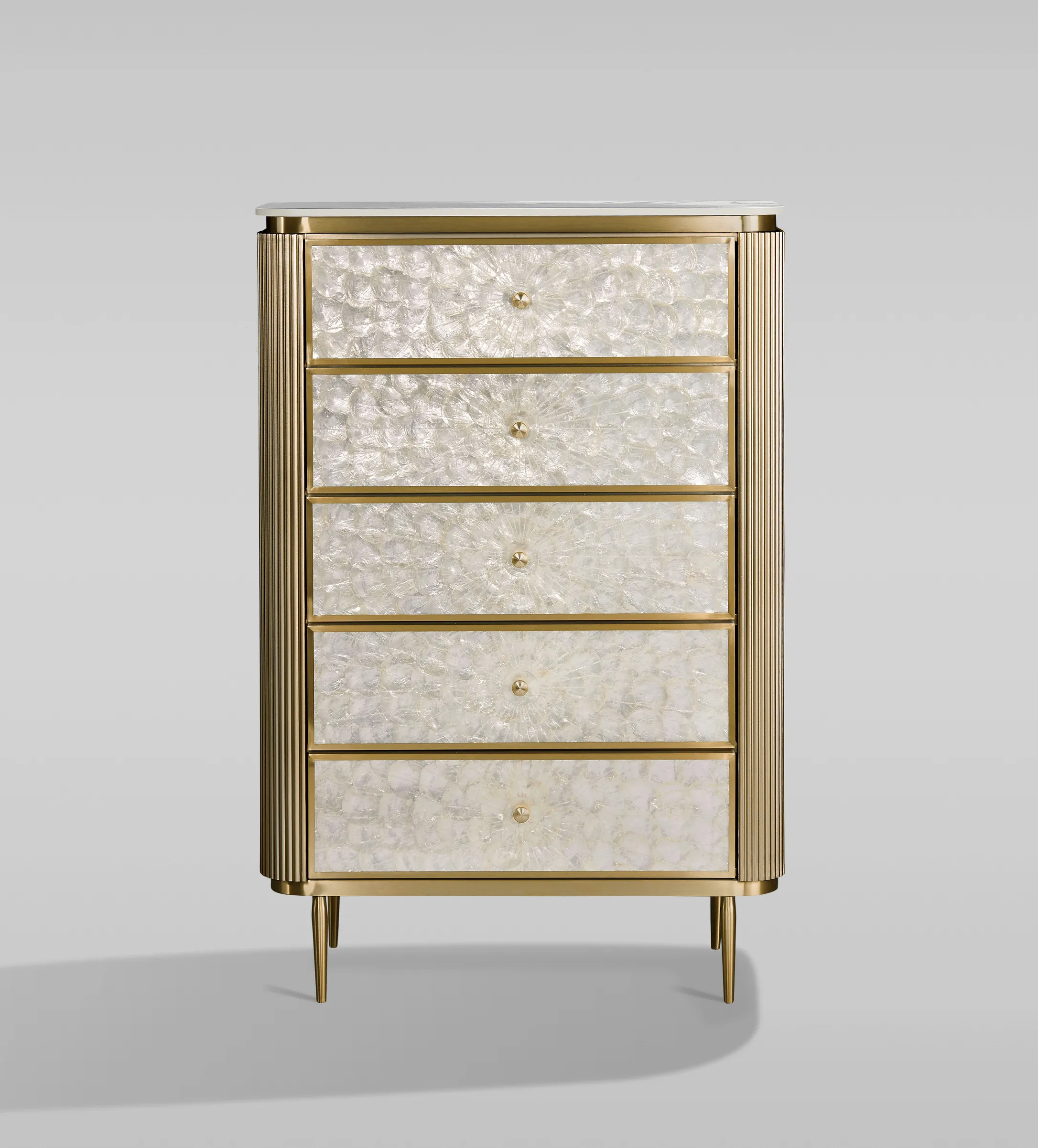 Komoda STILI, aukso, 80x40x120 cm