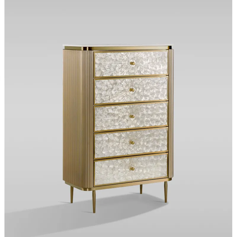 Komoda STILI, aukso, 80x40x120 cm