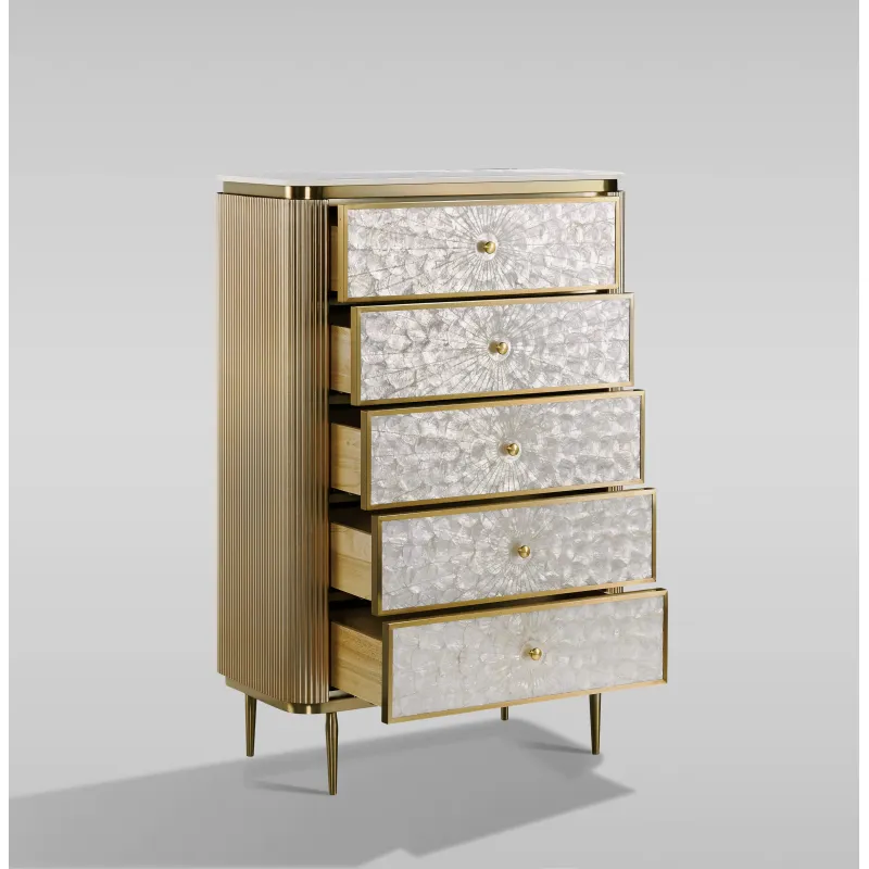 Komoda STILI, aukso, 80x40x120 cm