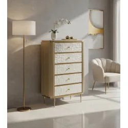 Komoda STILI, aukso, 80x40x120 cm