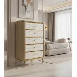 Komoda STILI, aukso, 80x40x120 cm