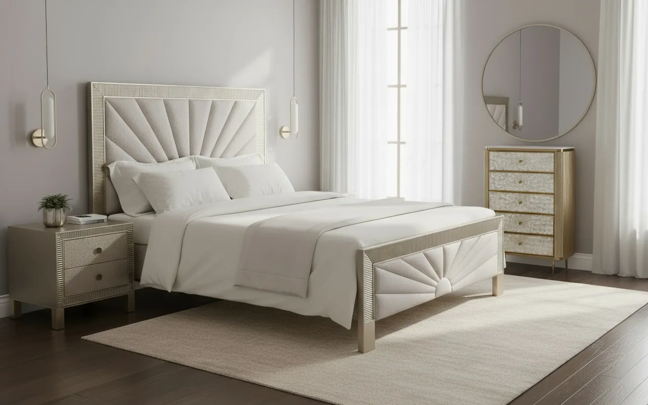 Komoda STILI, aukso, 80x40x120 cm