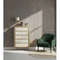 Komoda STILI, aukso, 80x40x120 cm