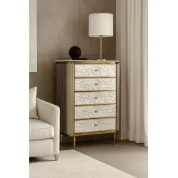 Komoda STILI, aukso, 80x40x120 cm