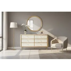 Komoda STILI, aukso, 160x40x90 cm