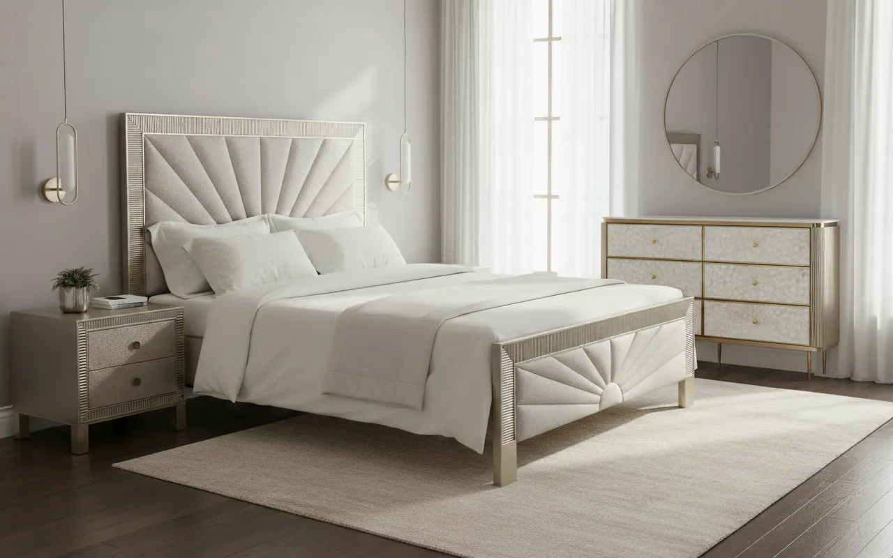 Komoda STILI, aukso, 160x40x90 cm