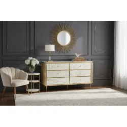 Komoda STILI, aukso, 160x40x90 cm