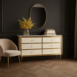 Komoda STILI, aukso, 160x40x90 cm