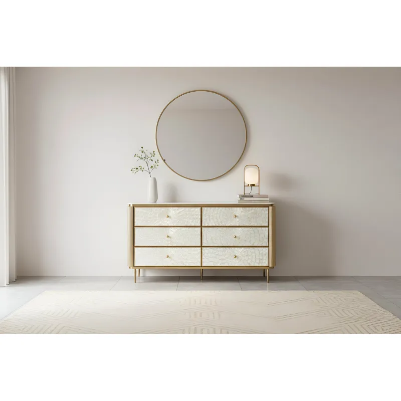 Komoda STILI, aukso, 160x40x90 cm