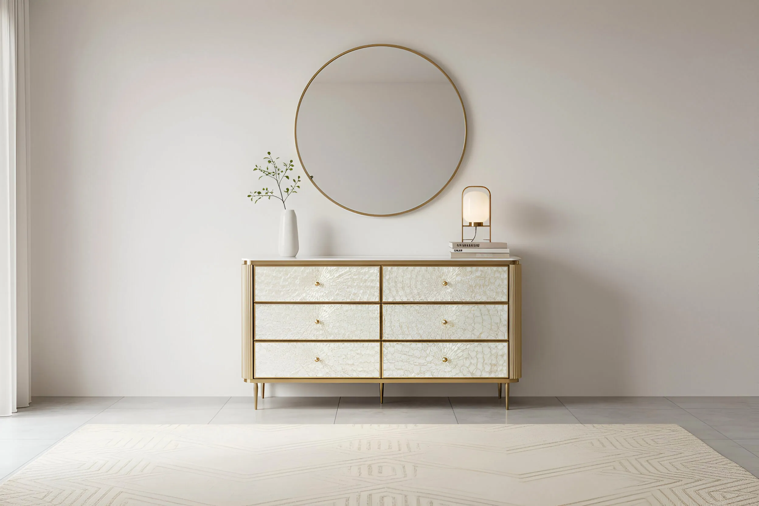 Komoda STILI, aukso, 160x40x90 cm