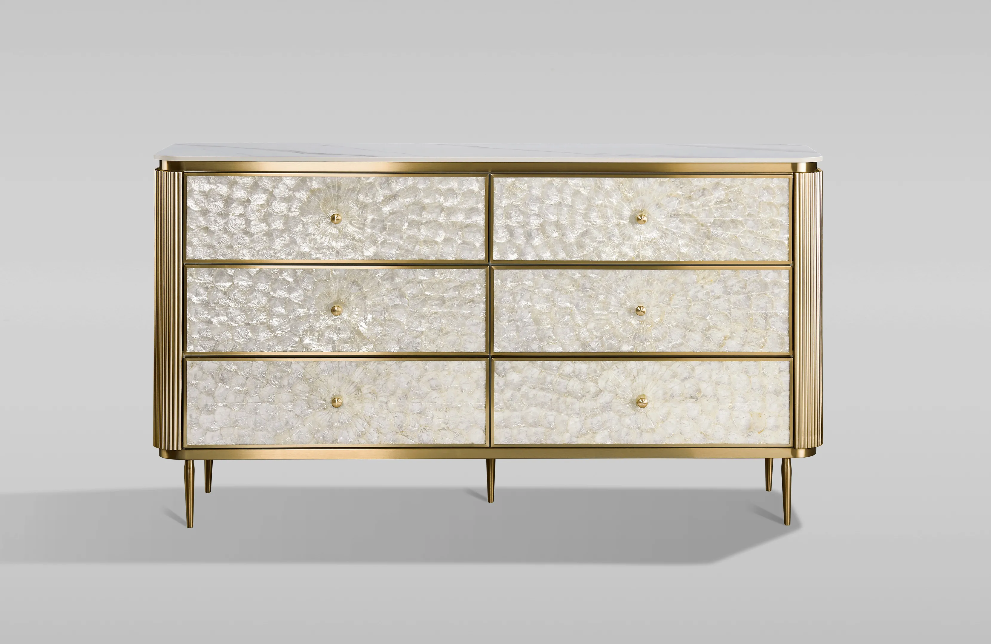 Komoda STILI, aukso, 160x40x90 cm