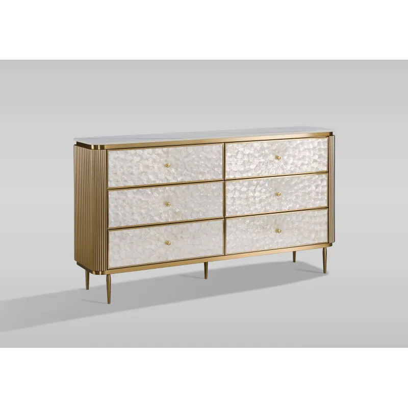 Komoda STILI, aukso, 160x40x90 cm