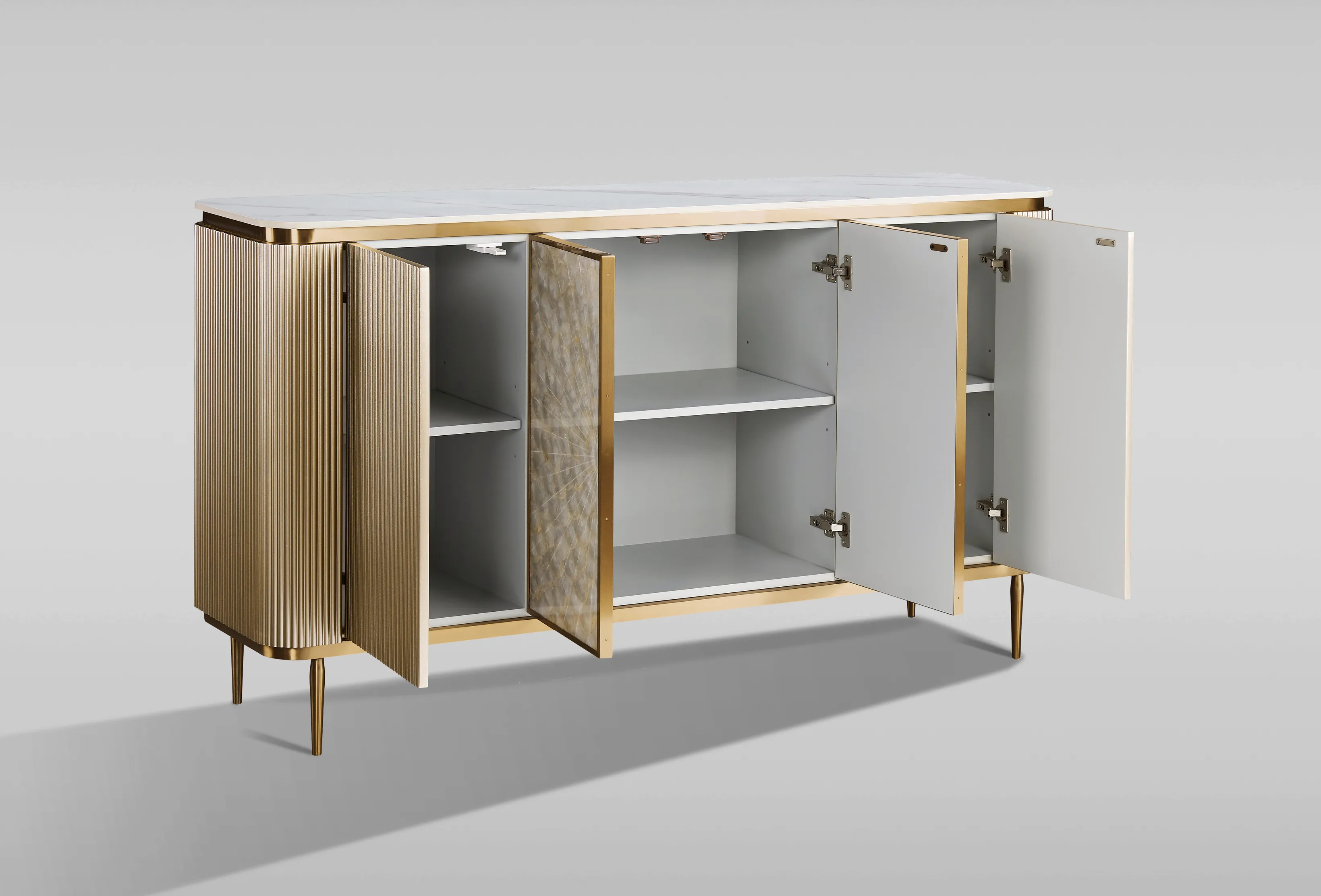 Spintelė STILI, aukso, 160x40x90 cm