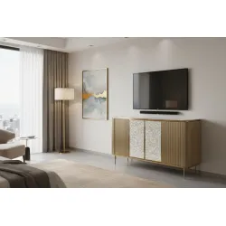 Spintelė STILI, aukso, 160x40x90 cm