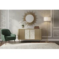 Spintelė STILI, aukso, 160x40x90 cm