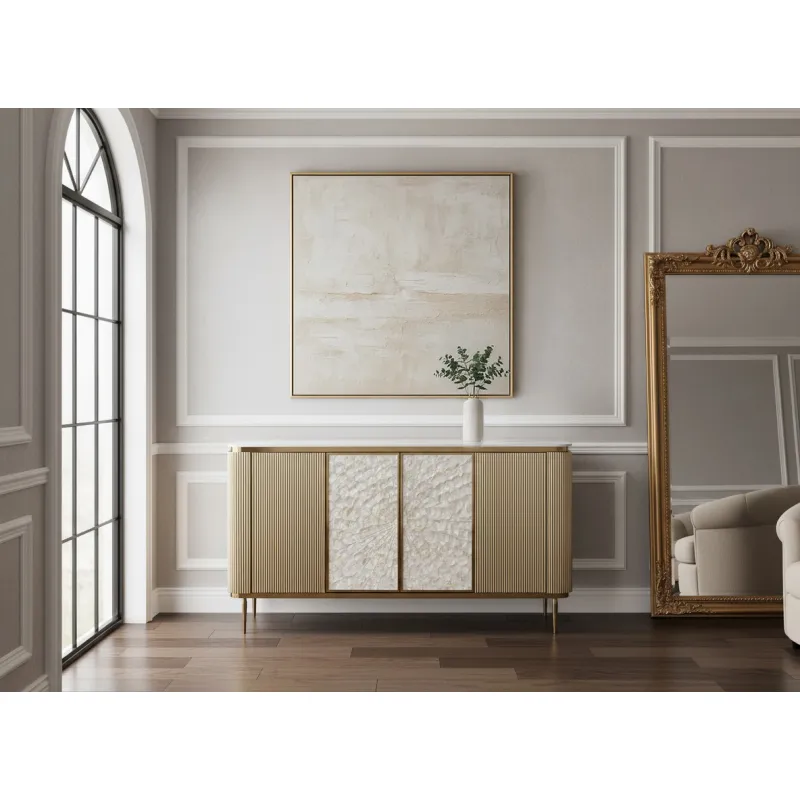 Spintelė STILI, aukso, 160x40x90 cm