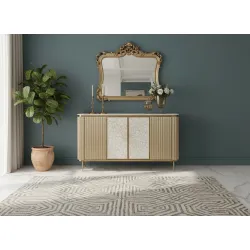 Spintelė STILI, aukso, 160x40x90 cm