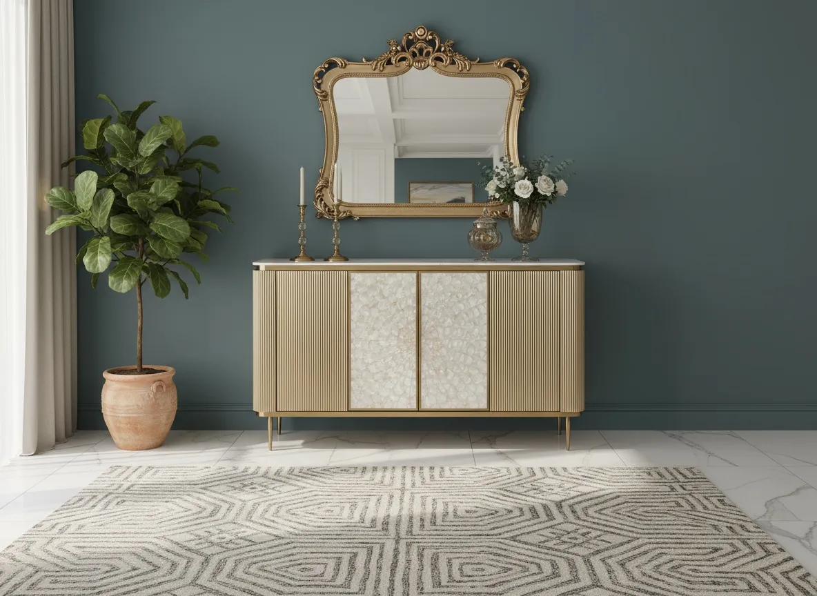 Spintelė STILI, aukso, 160x40x90 cm