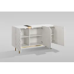 Spintelė STILI, balta-ecru, 150x40x86 cm