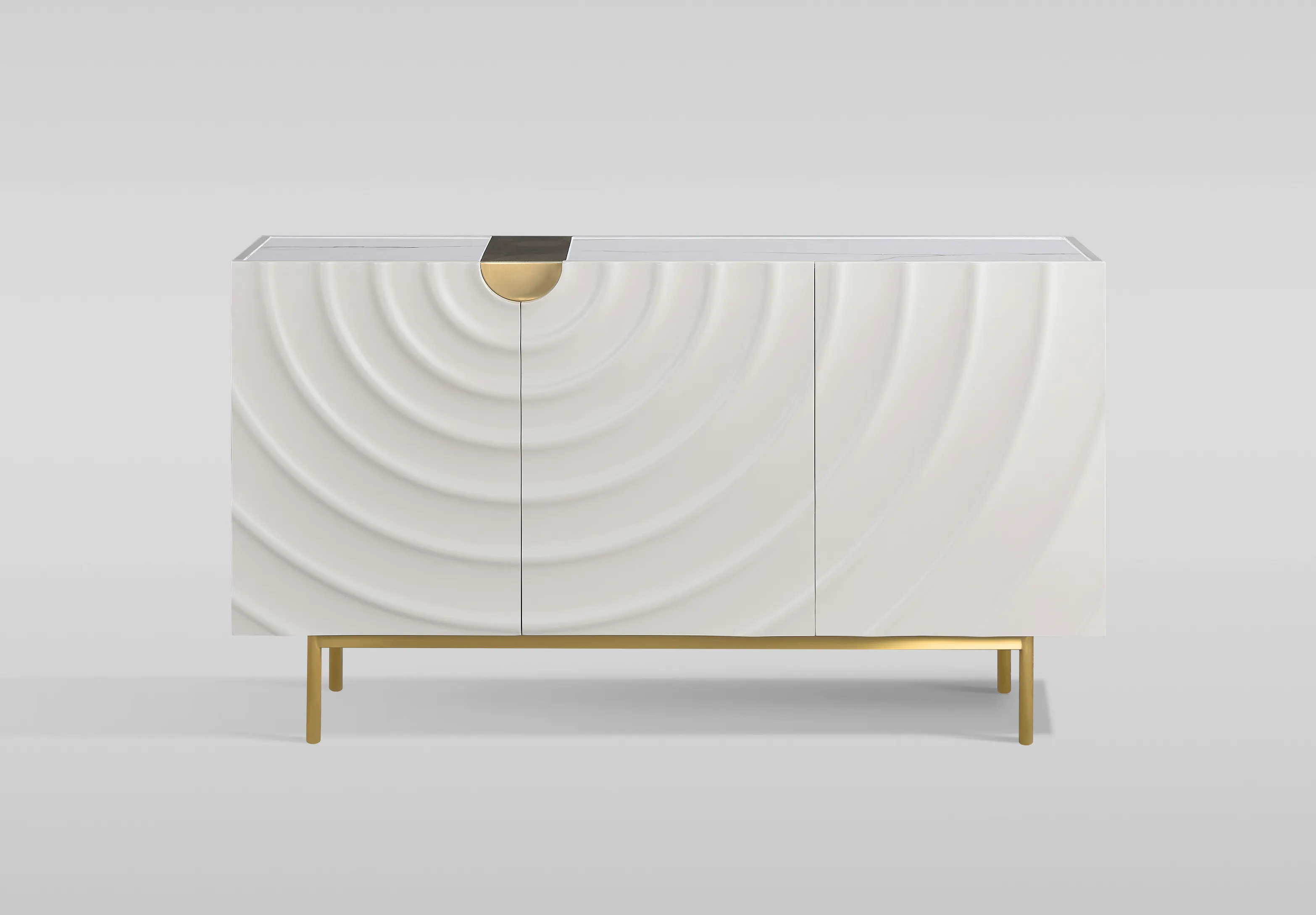 Spintelė STILI, balta-ecru, 150x40x86 cm