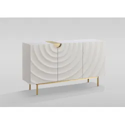 Spintelė STILI, balta-ecru, 150x40x86 cm