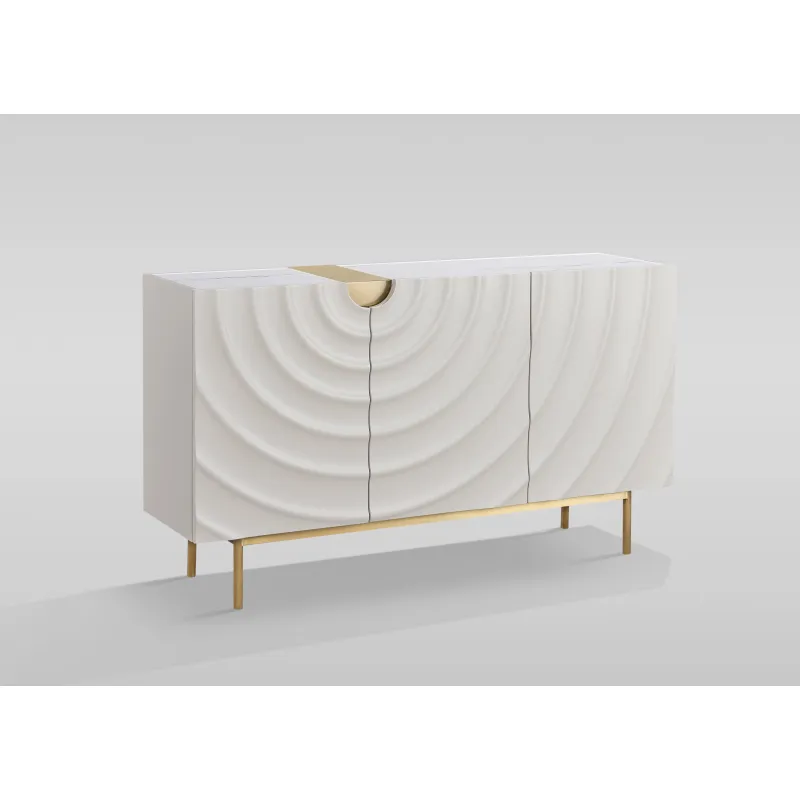 Spintelė STILI, balta-ecru, 150x40x86 cm