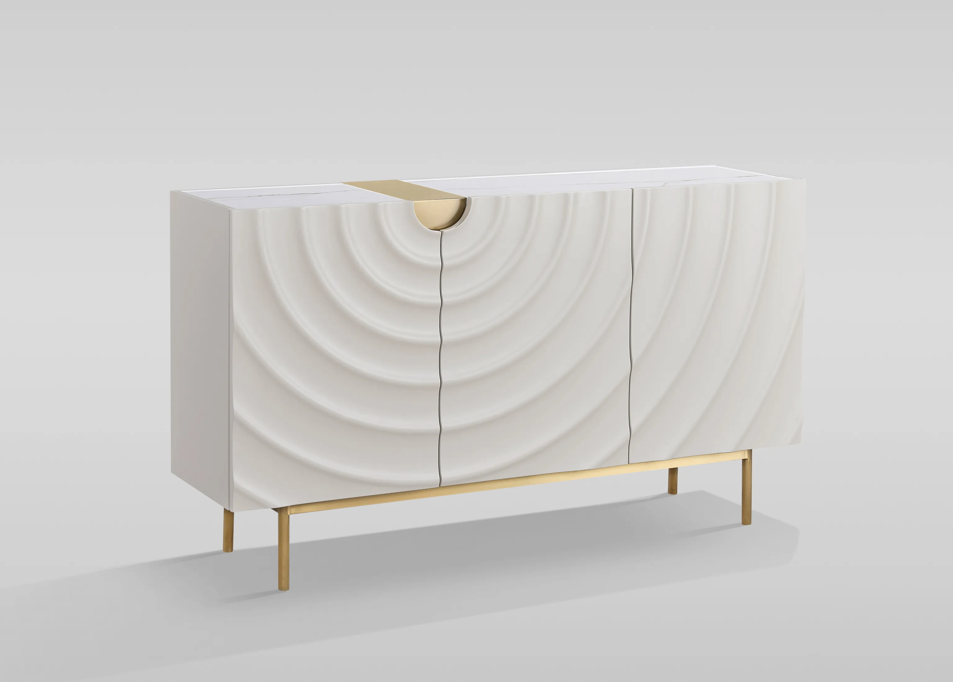 Spintelė STILI, balta-ecru, 150x40x86 cm