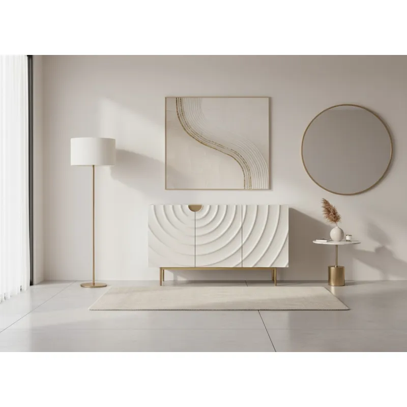 Spintelė STILI, balta-ecru, 150x40x86 cm